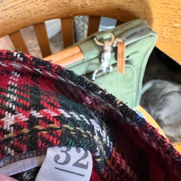 Tiger of London sz 32x32 red tartan wooly plaid bondage zip pants. - Picture 9 of 9